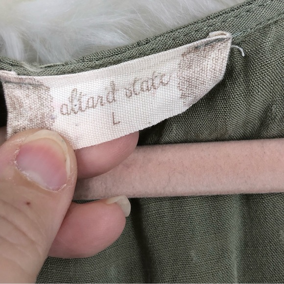 Altar’d State Mini Dress or Long Tunic w/Swiss Dots, Button Front, Lined, SZ L - Picture 7 of 8